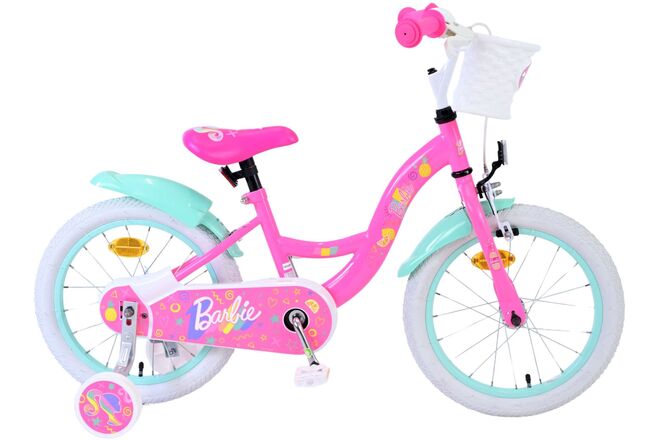 Barbie kinderfiets - meisjes - 16 inch - roze - twee handremmen