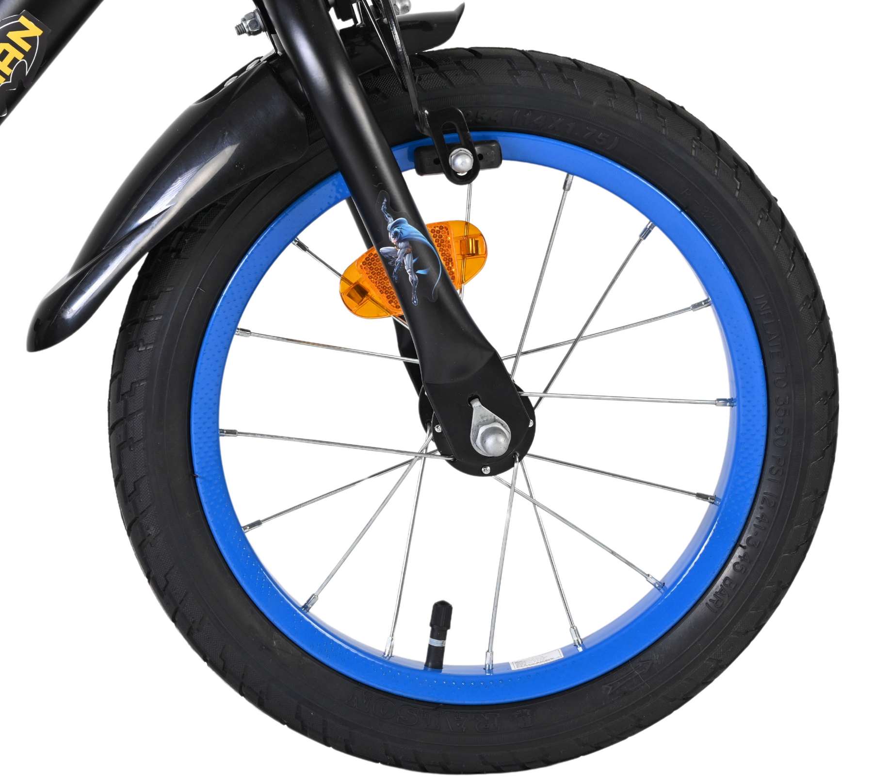 Batman kinderfiets - jongens - 14 inch - zwart - twee handremmen