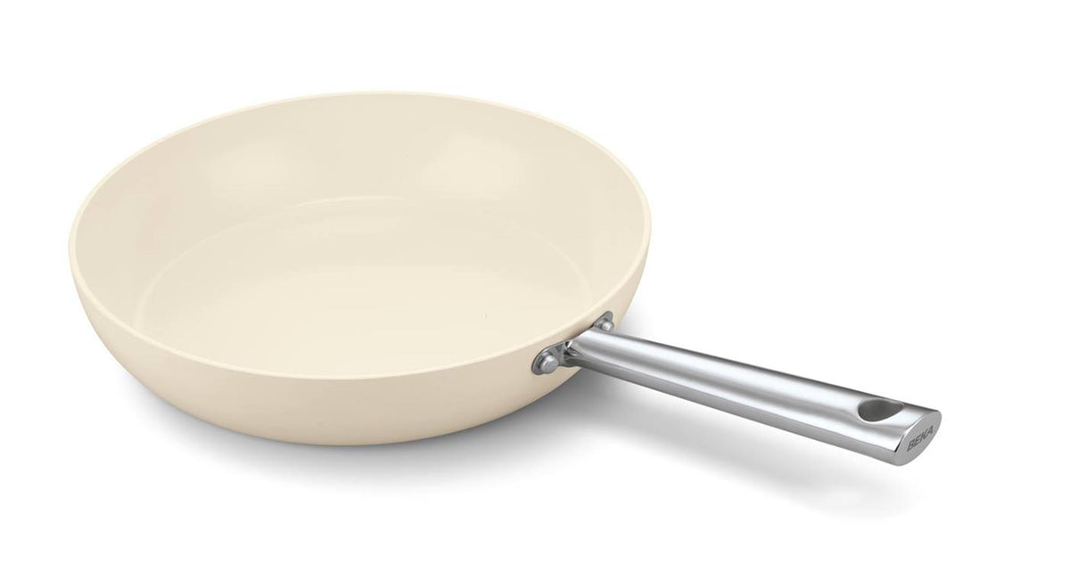 Beka cicla koekenpan - ø 24 cm - braadpan - keramische antikleeflaag - gerecycleerd rsv - inox - pfas-vrij - geschikt voor inductie - crème