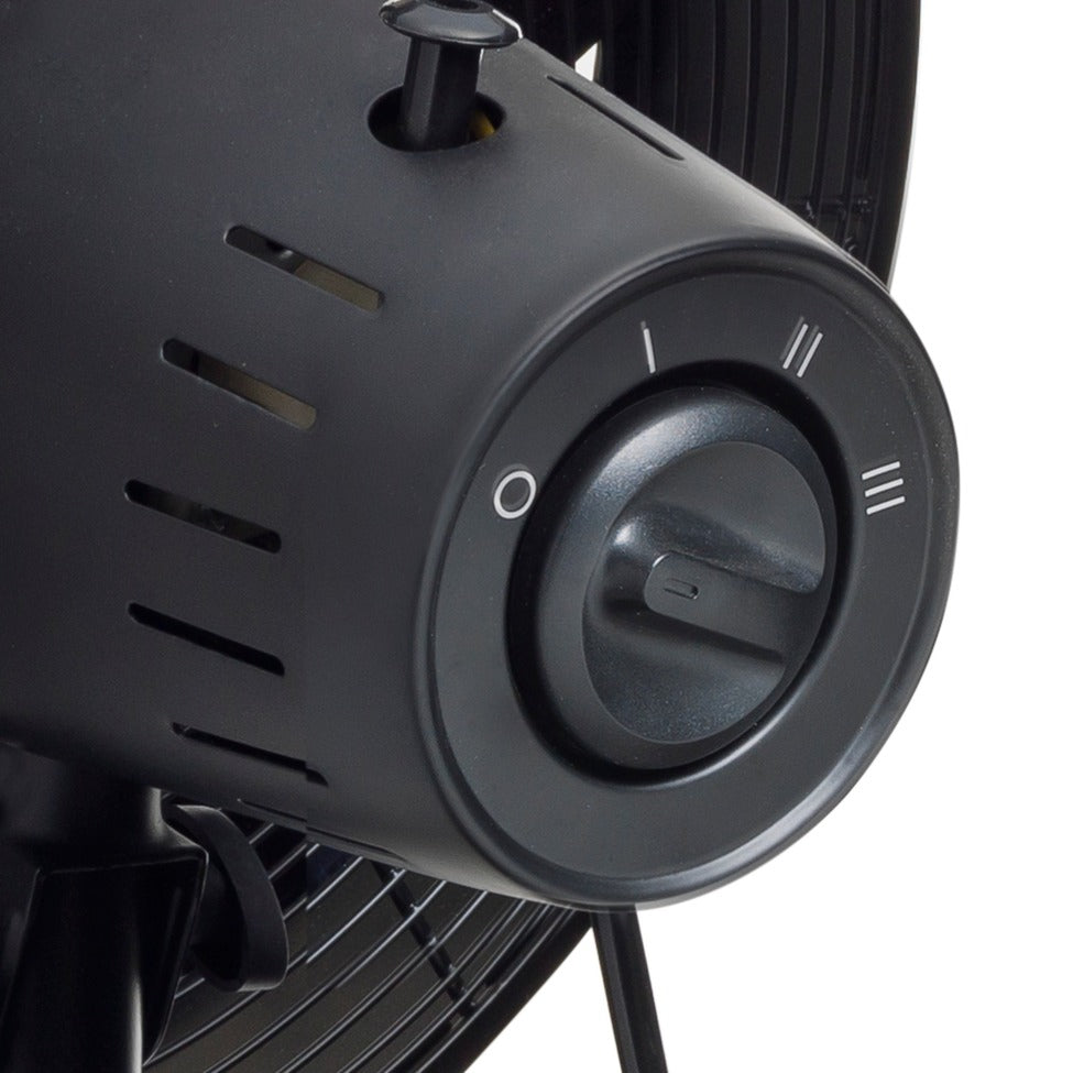 Bestron dft35wb tafelventilator (zwart houtkleur, ø 35 cm)