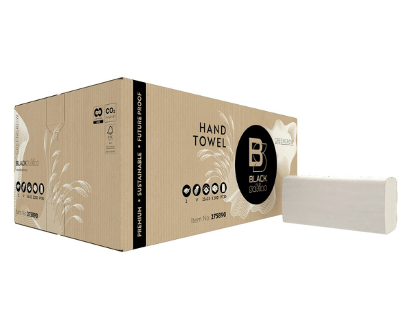 Satino black greengrow handdoekje 2-laags 25x23cm (3210 stuks)