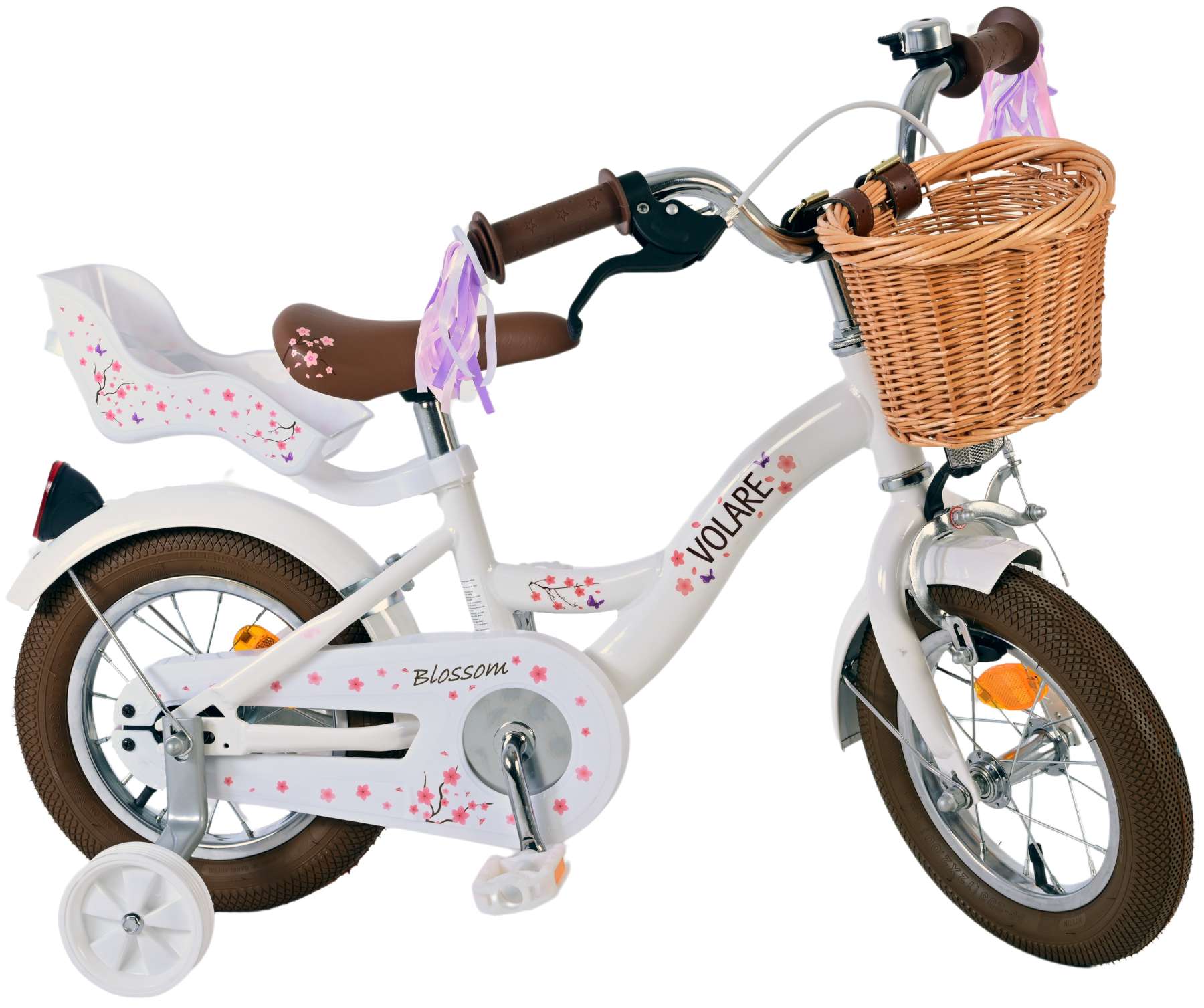 Volare bloesem kinderfiets - meisjes - 12 inch - wit