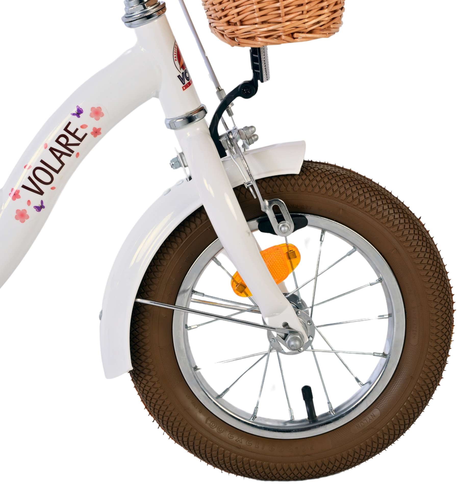Volare bloesem kinderfiets - meisjes - 12 inch - wit