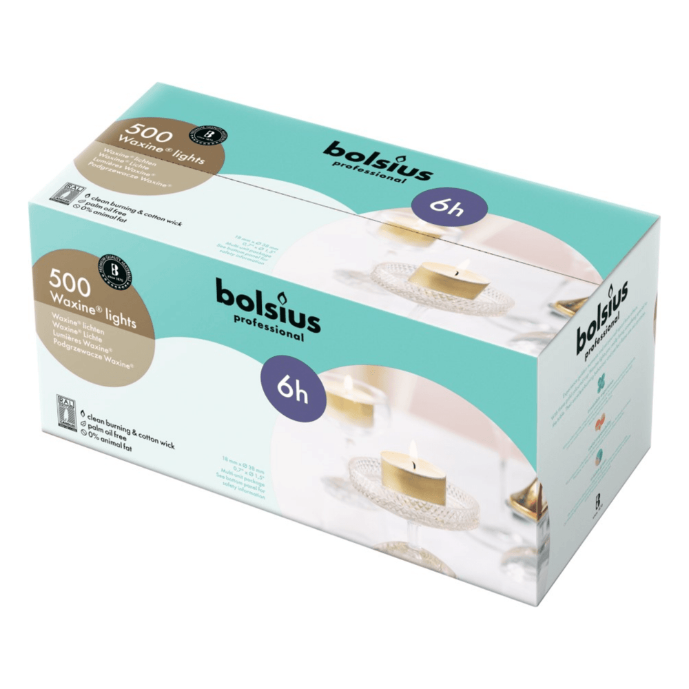 Bolsius professional waxinelichten ø38x19 mm 6 uur (500 stuks)