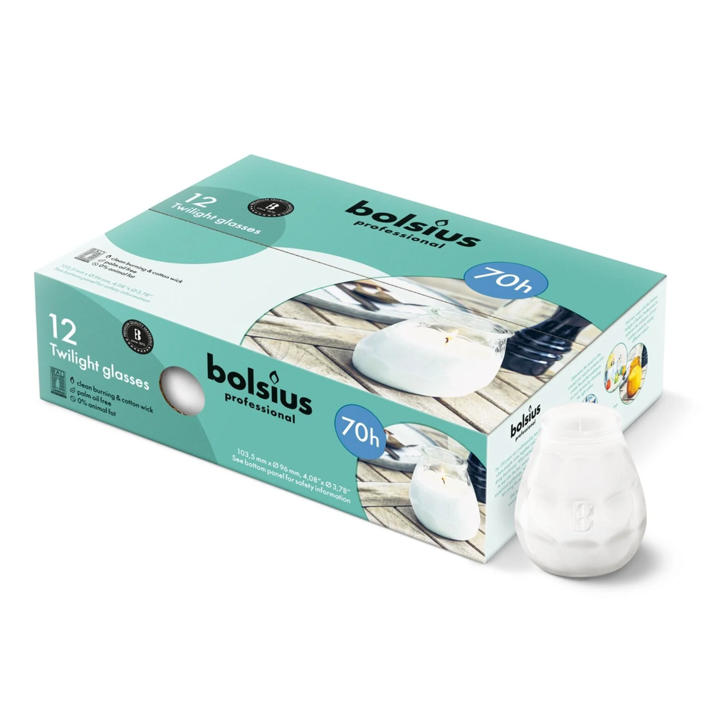 Bolsius twilight wit ø99x104 mm 70 uur (12 stuks)