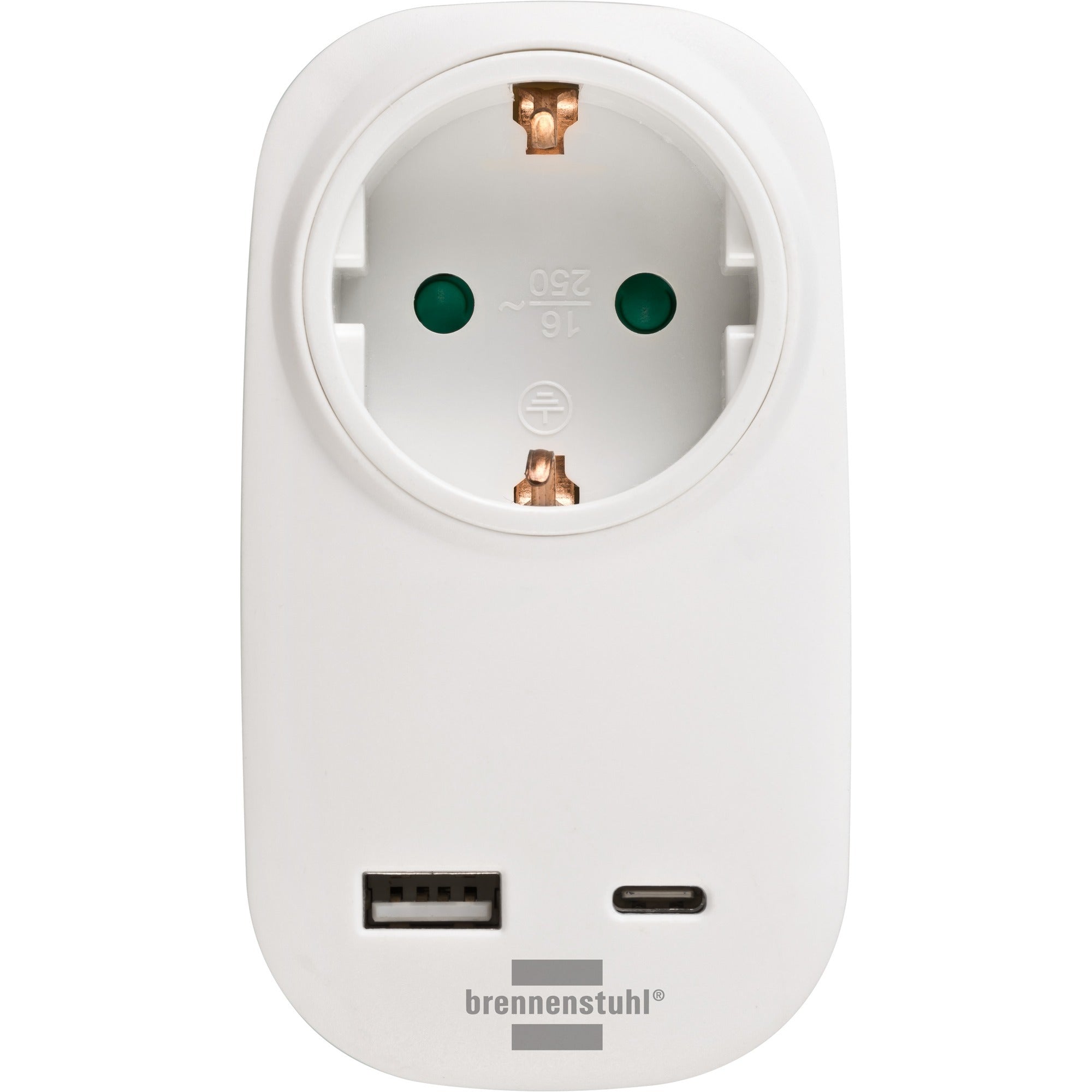 Brennenstuhl Brennenstuhl Stekkeradapter met USB C Levering voor snel