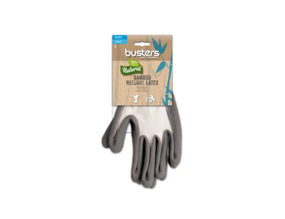 Busters Werkhandschoen Licht Bamboe Natuurlijk Latex Maat 8
