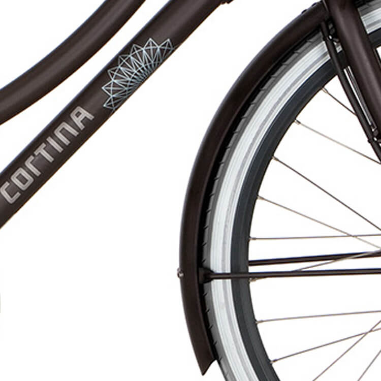 Cortina Spatbord voor 28 E-Roots Tr espresso bruin mat