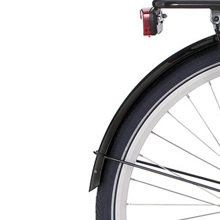 Cortina Spatbord achter 28 Milo zwart