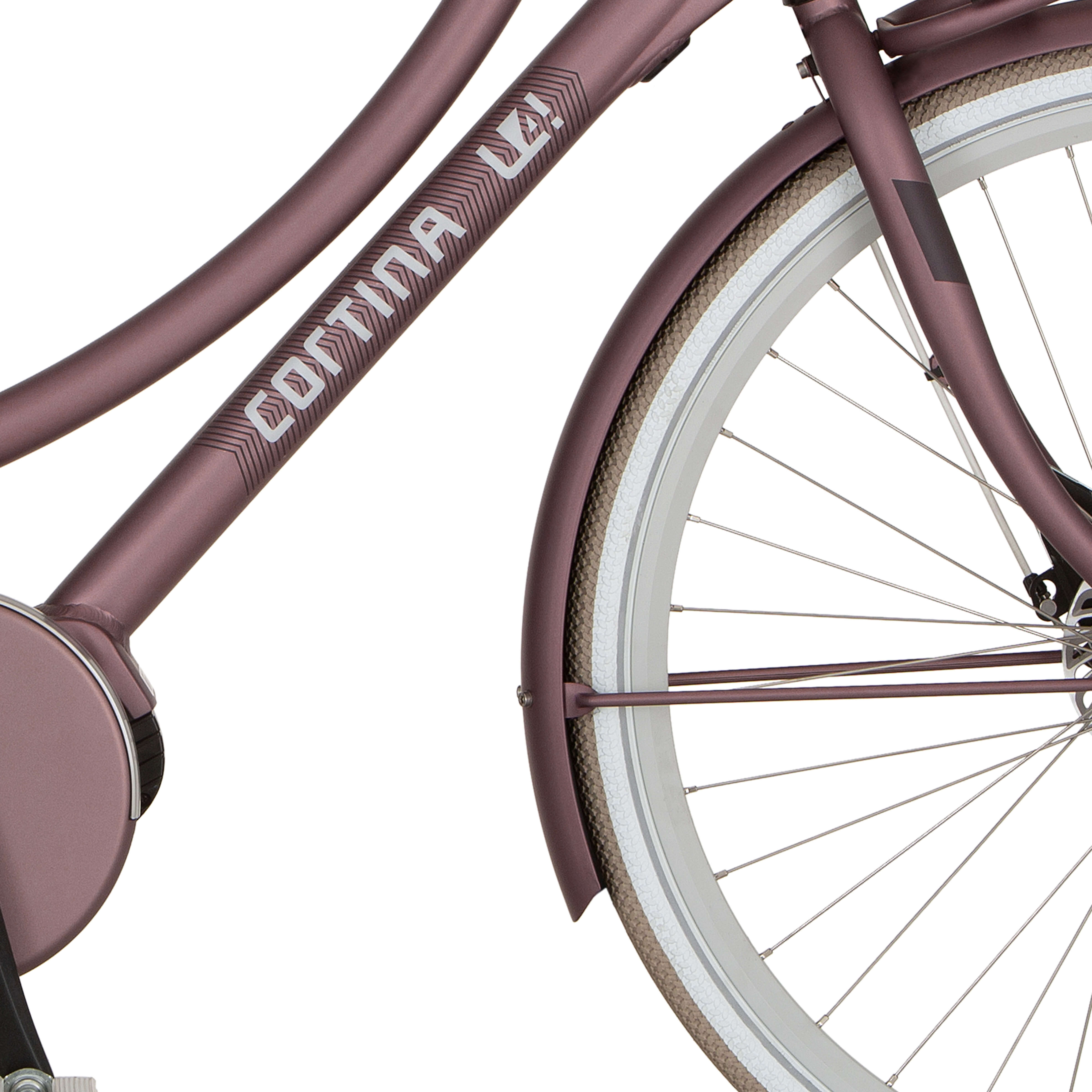 Cortina Spatbord voor 28 U4 pikant zilver mat