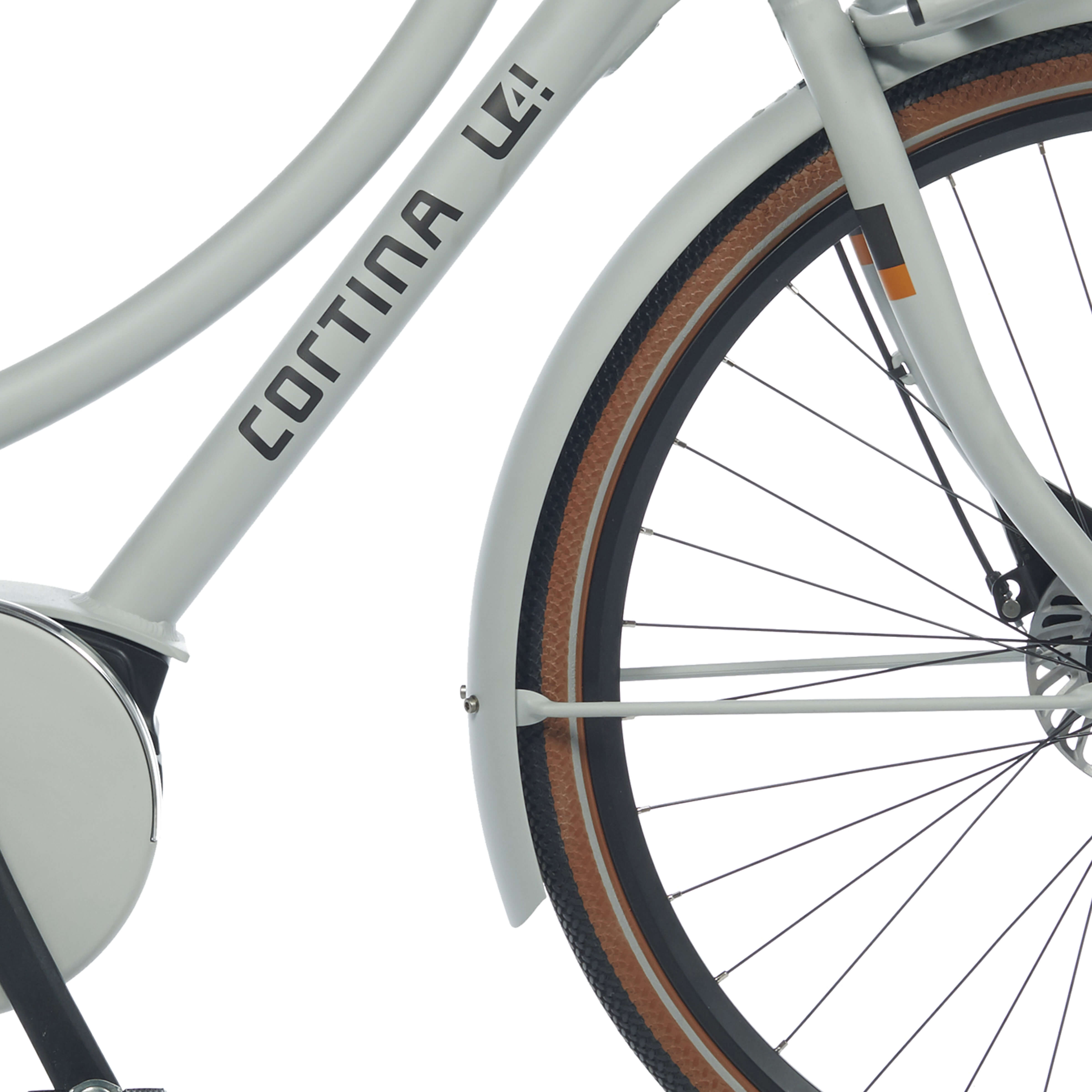 Cortina Spatbord voor 28 E-U4 glad grijs mat