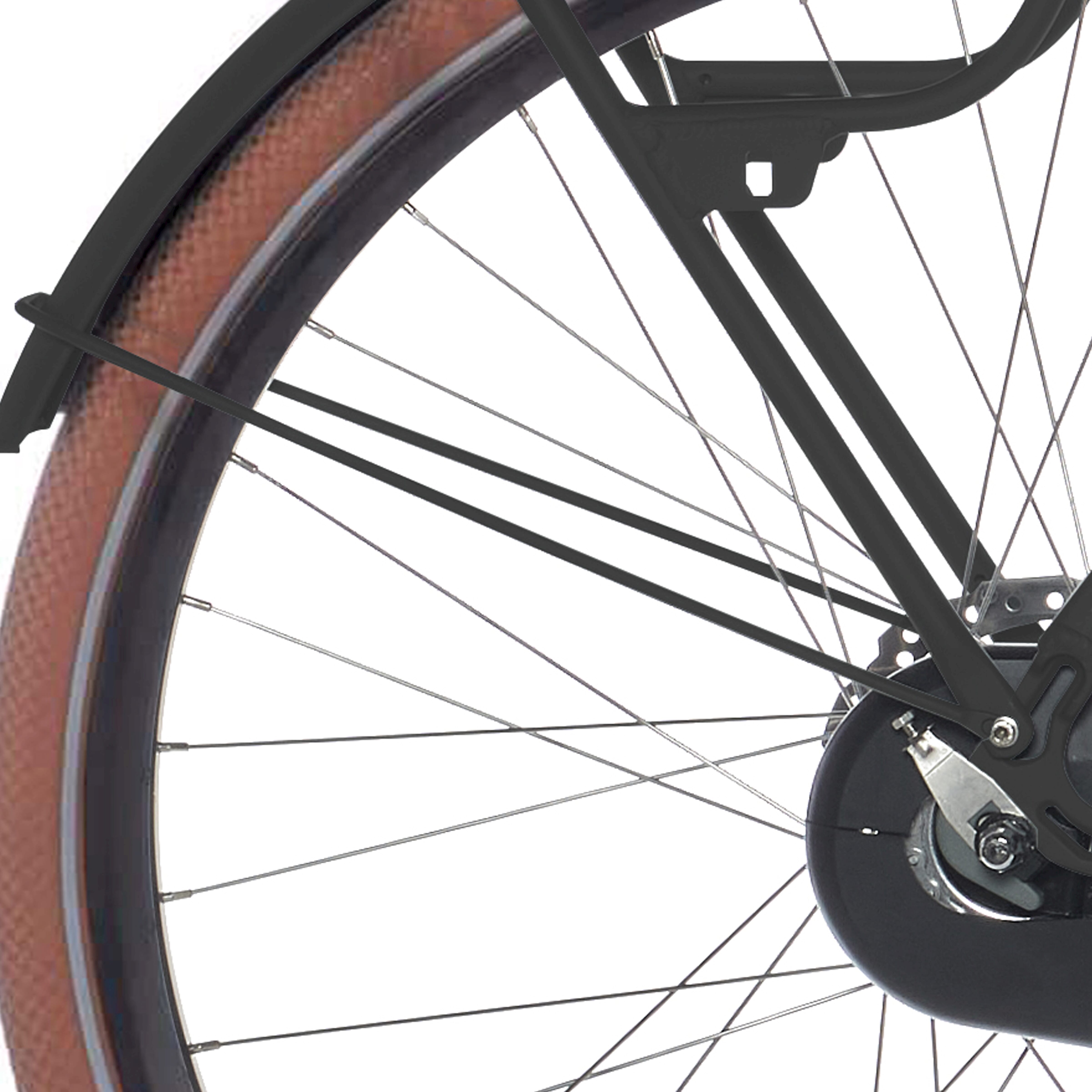 Cortina spatbordstang achter 28 e-foss arrant zwart mat