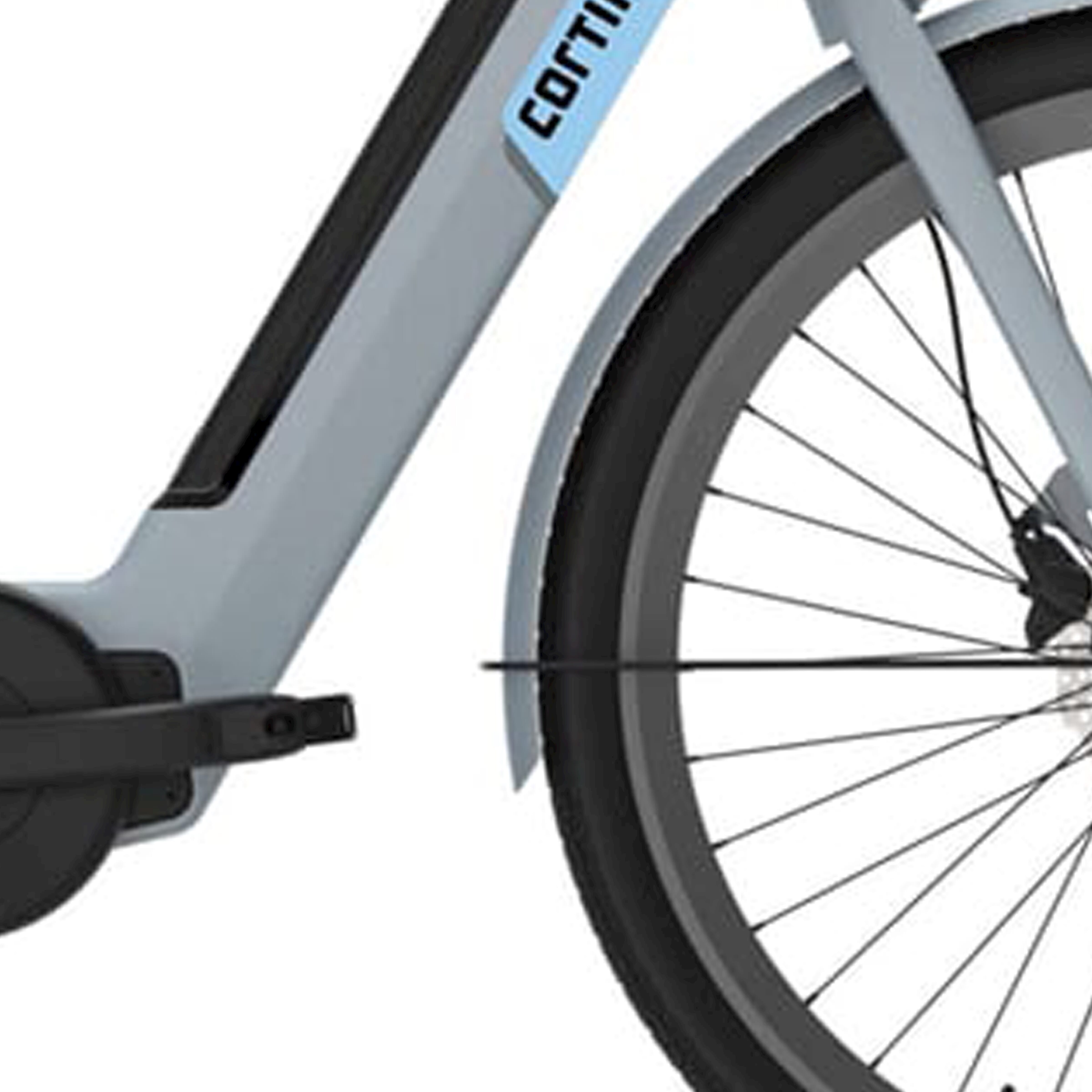 Cortina spatbord voor 28 e-nite metaal blauw mat