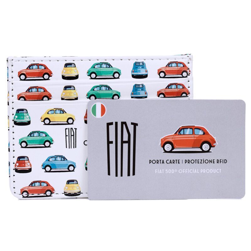 Fiat500 retro stoffen rfid-bescherming kaarthouder
