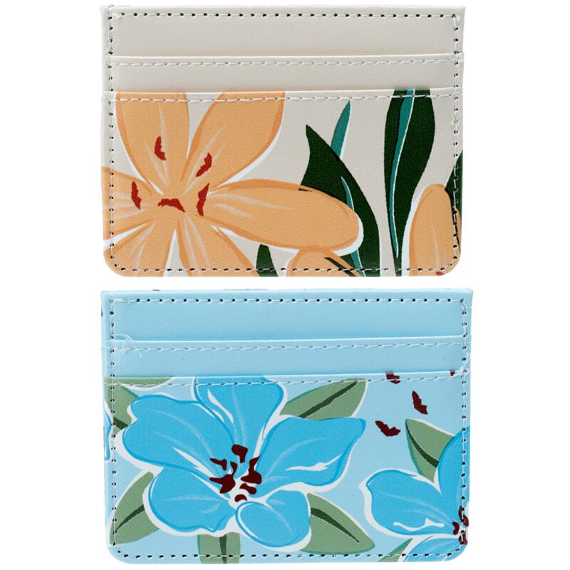 Florens botanical stoffen rfid bescherming anti--skim kaarthouder