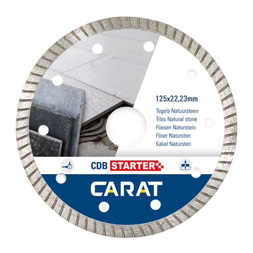 Carat diamantzaag tegels natuursteen ø125x22,23mm cdb starter