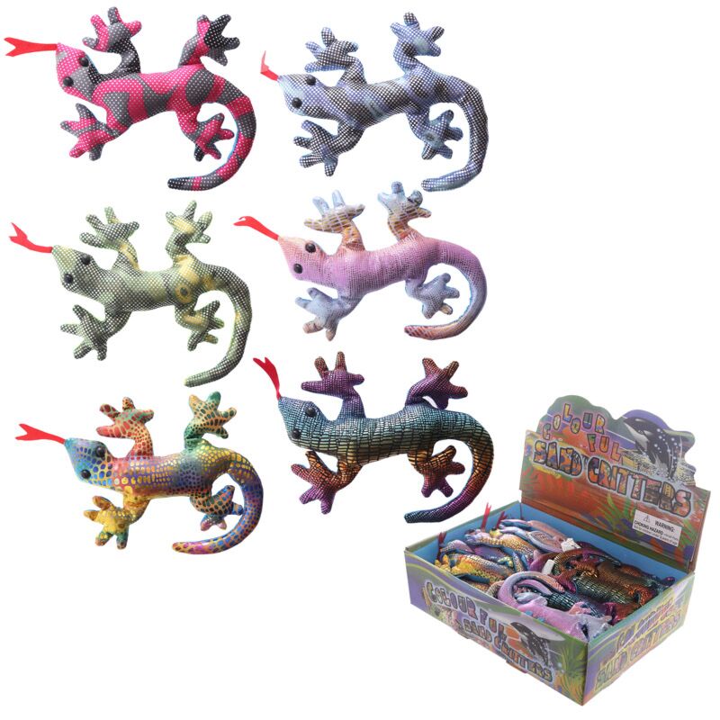 Gekko dierenknuffels zanddieren 15cm