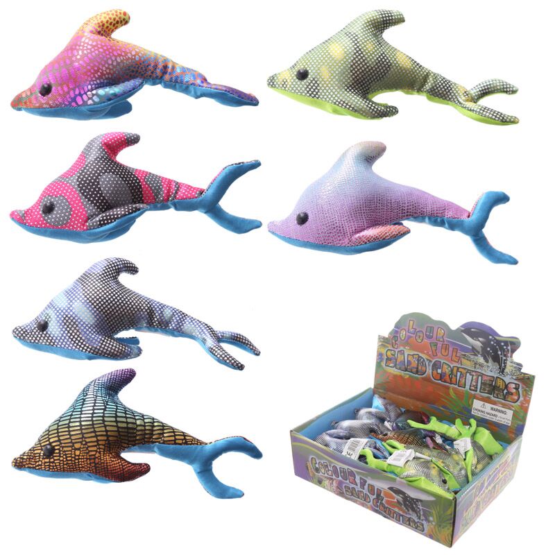 Dolfijn dierenknuffels zanddieren 14cm