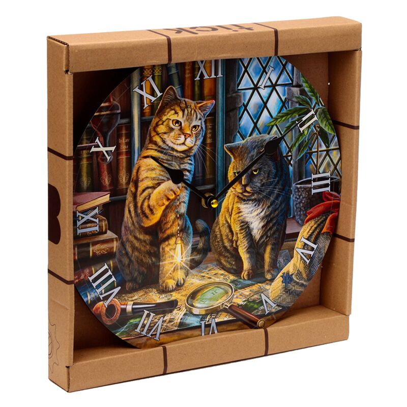 Lisa parker purrlock holmes kat bedrukte klok