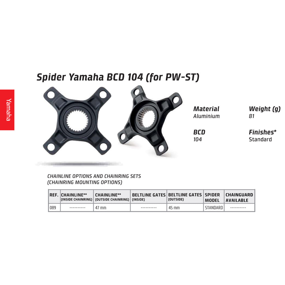 Miranda spider 4 bras Yamaha BCD104 PW moteur alu. noir