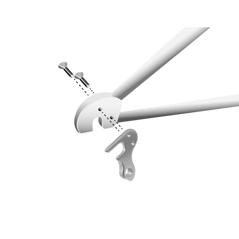 Patte de dérailleur Union GH-027 avec jeu de vis M4x0,7