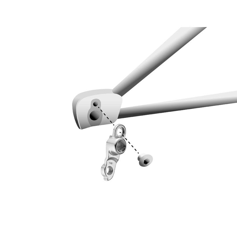 Patte de dérailleur Union GH-087 avec jeu de vis M8x0,75