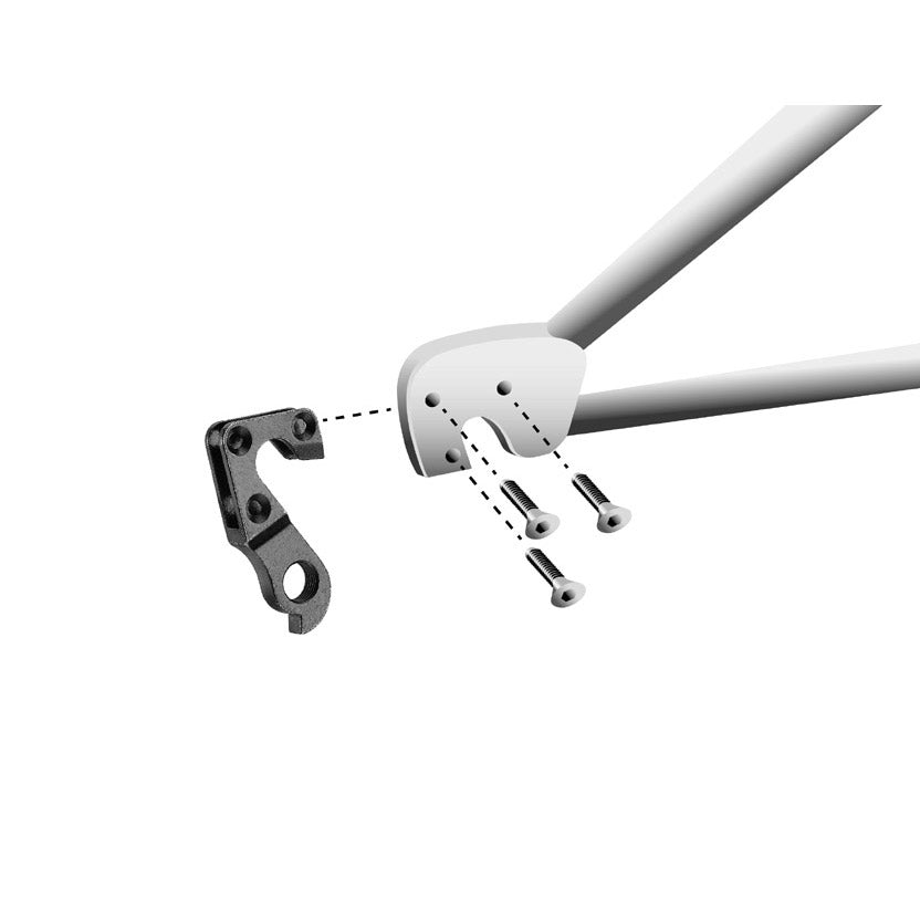 Patte de dérailleur Union GH-107 avec jeu de vis M3x0,9