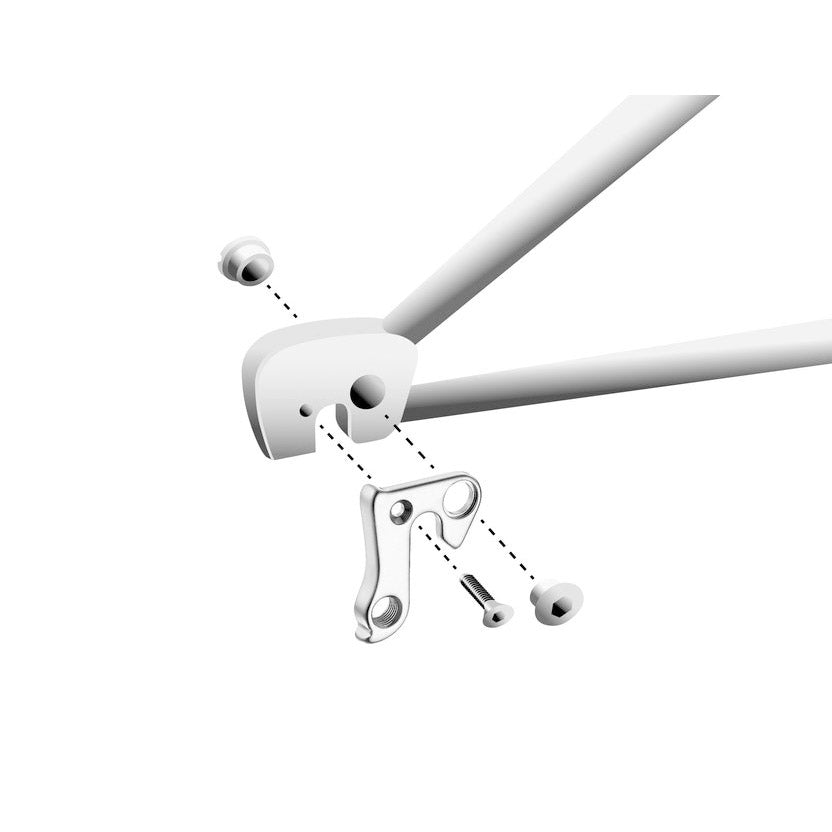 Union derailleurpad GH-128 met schroefset M8x0.75 +M4x0.7