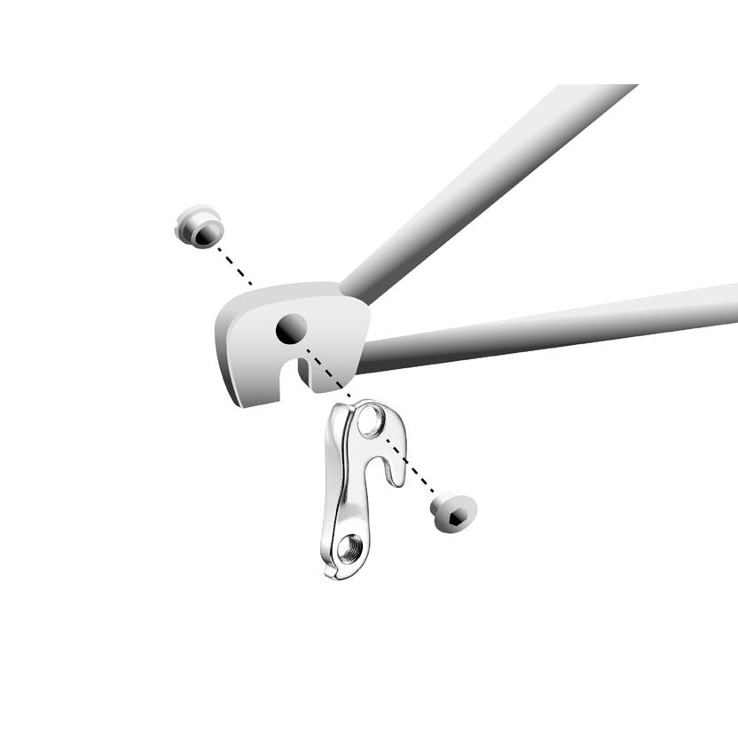 Union derailleurpad GH-132 met schroefset M8x0.75