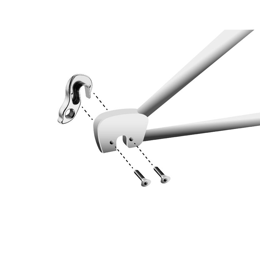 Patte de dérailleur Union GH-143 avec jeu de vis M3x0,5