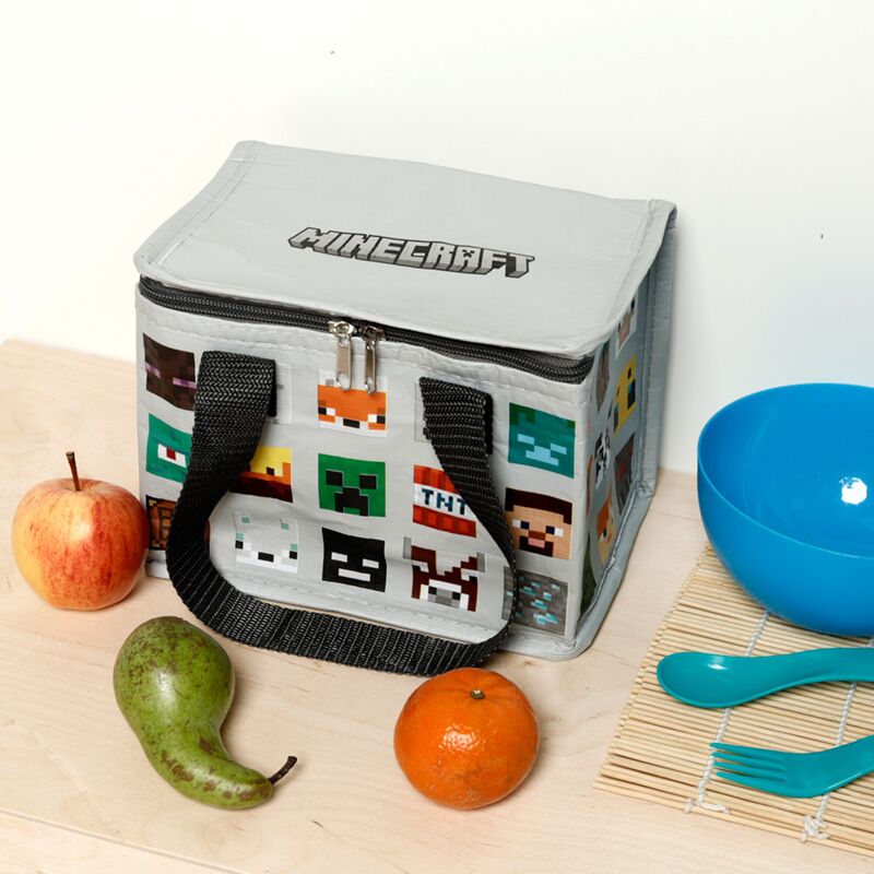 Union minecraft gezichten rpet duurzame koeltas lunchtas