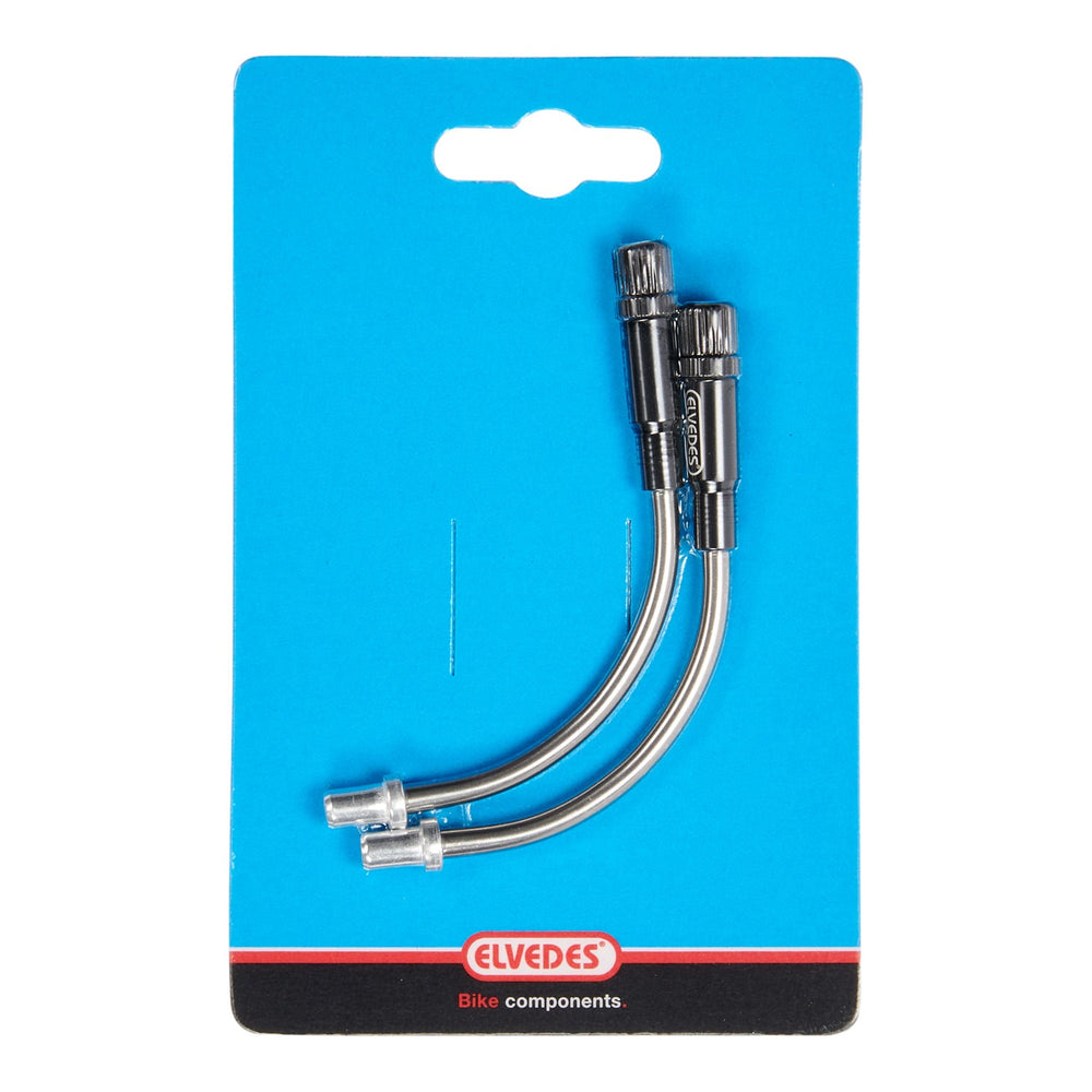 Coudes V-brake réglables 90° Elvedes inox (2 pièces)