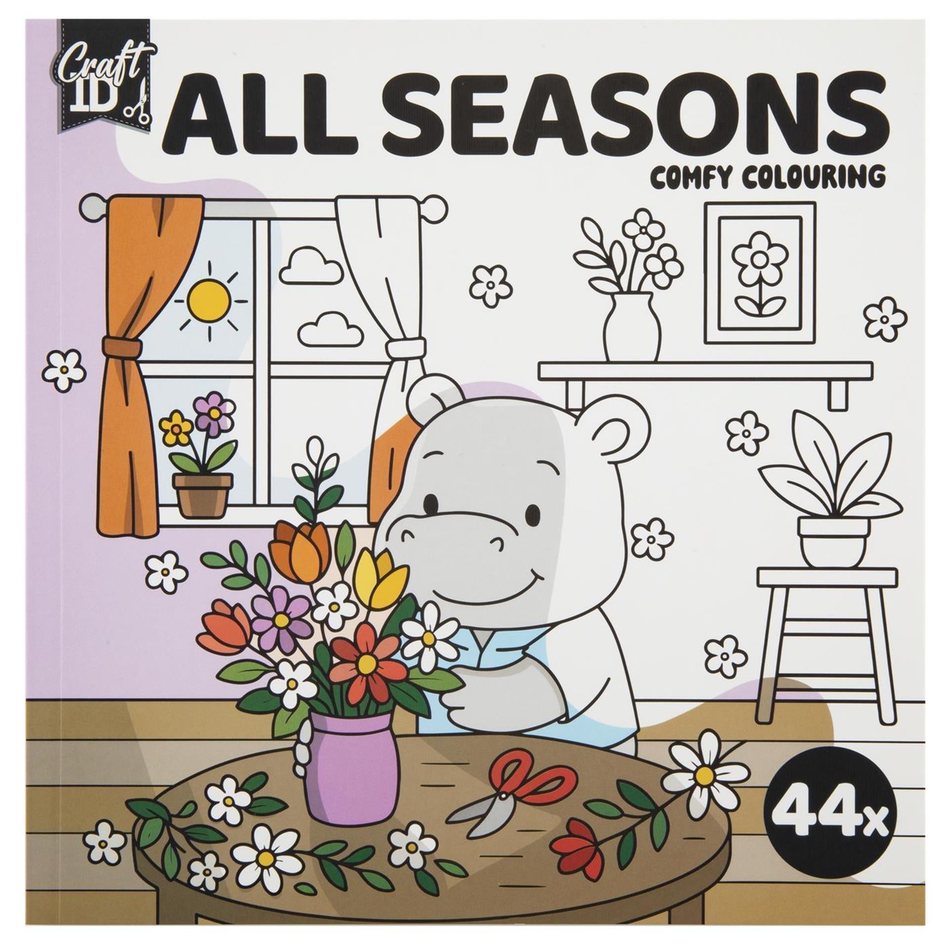 Craft id kleurboek cute comfy 20x20cm, 4ass