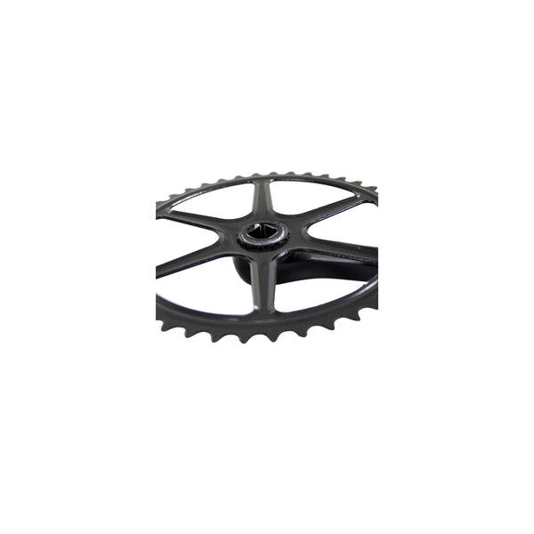 Crankstel 44t alu zwart 3 32 vlak