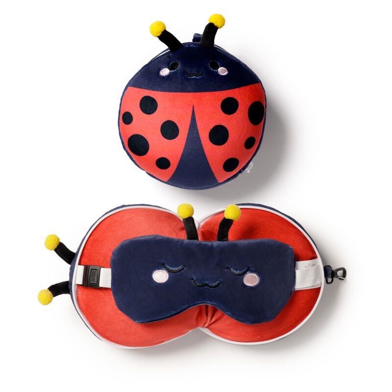 Ty relaxeazzz adorabugs lieveheersbeestje rond reiskussen slaapmasker