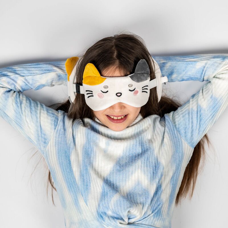 Ty relaxeazzz adoramals lola de kat rond reiskussen slaapmasker