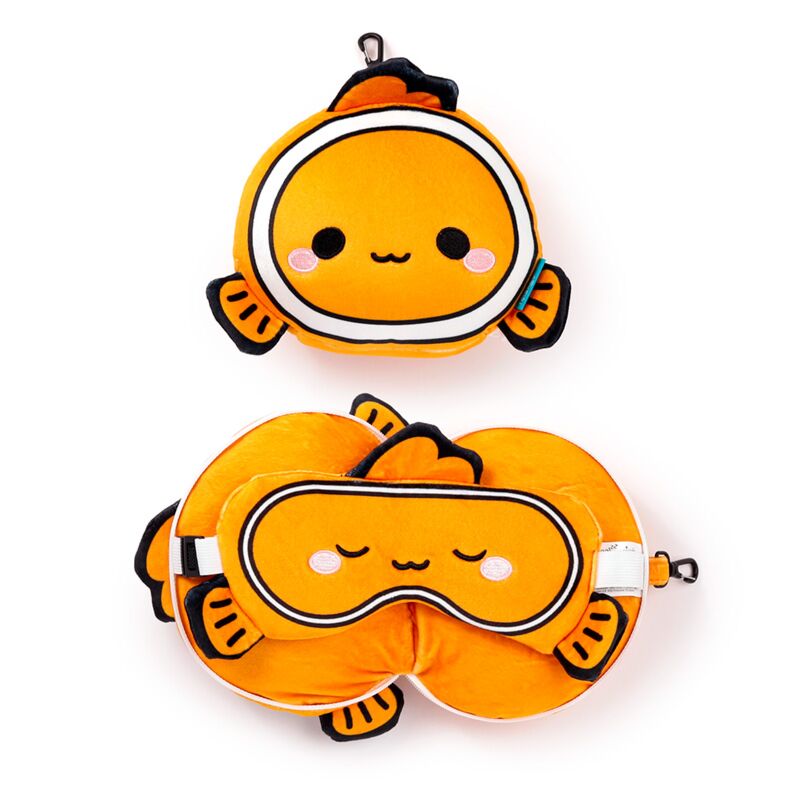 Ty relaxeazzz adoramals finley de clownsvis rond reiskussen slaapmasker