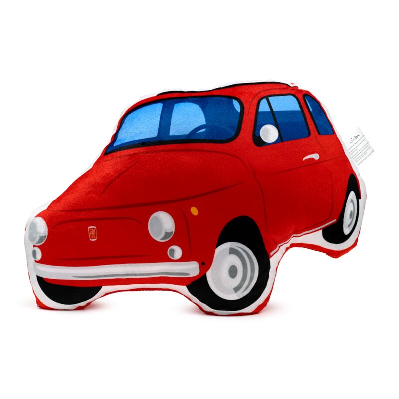 Fiat 500 rood pluche sierkussen