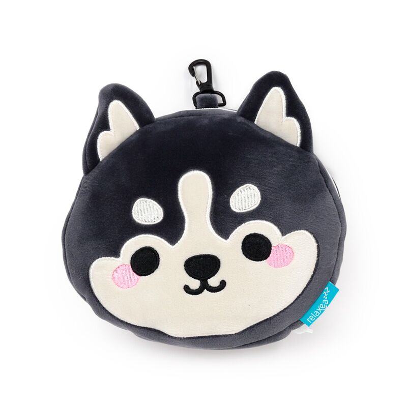 Ty relaxeazzz luna de husky berg dieren reiskussen slaapmasker