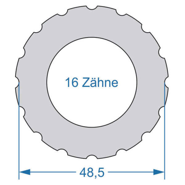 Cycplus cyclus gereedschap power.tool 1-zijdig t16 48.5