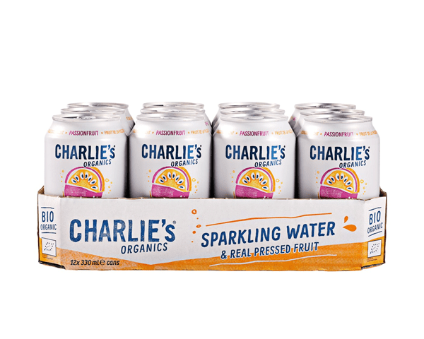 Charlie's organic sparkling water passionfruit bio (12x 33cl)