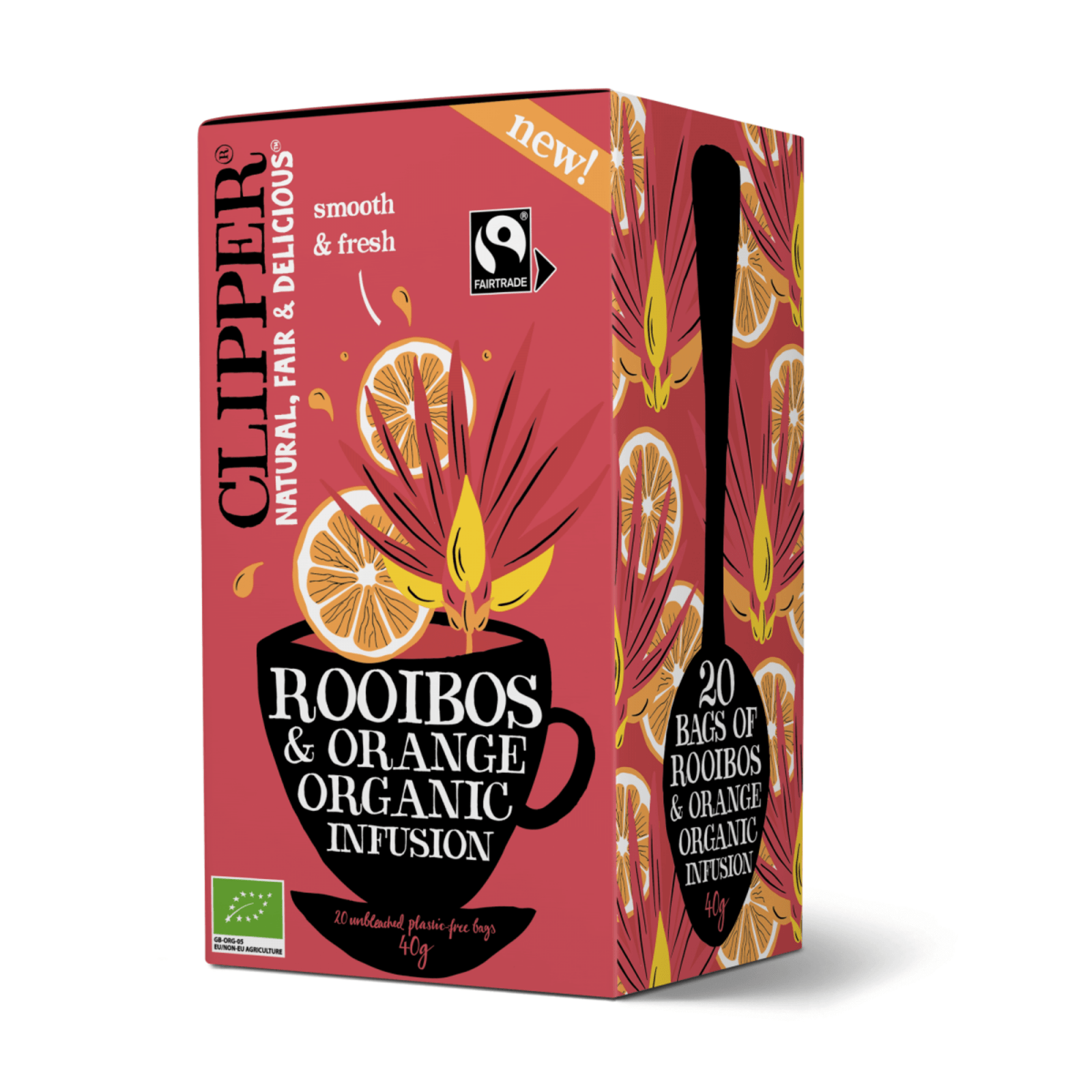 Clipper rooibos orange bio (4x 20 stuks)