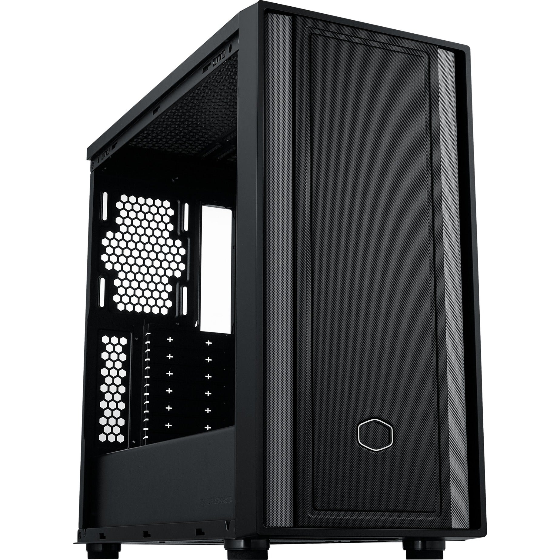 Cooler master masterbox 600 lite midi tower behuizing (zwart | 2x usb-a | 1x usb-c | rgb | tempered glass)