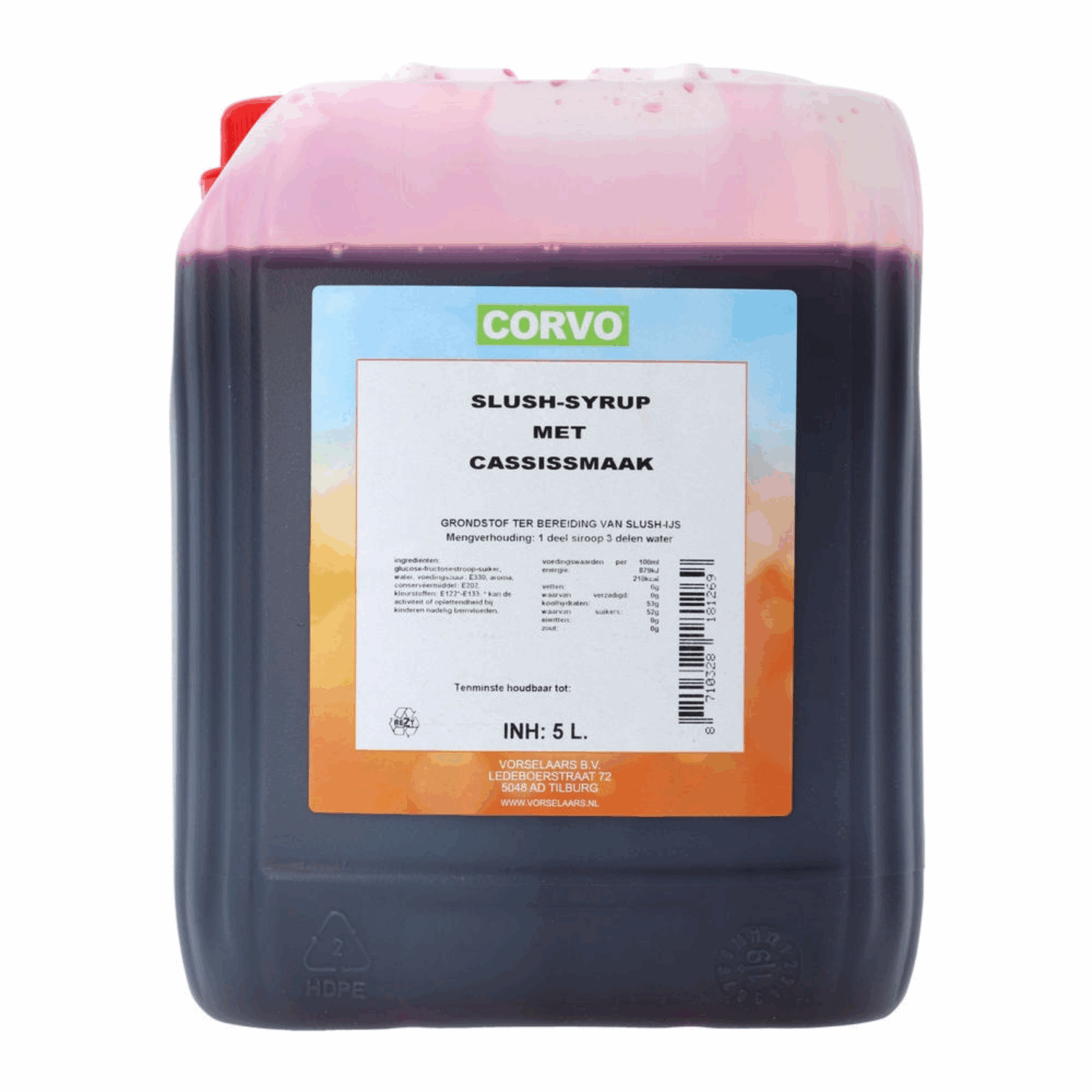 Corvo slush siroop cassis (5 liter)