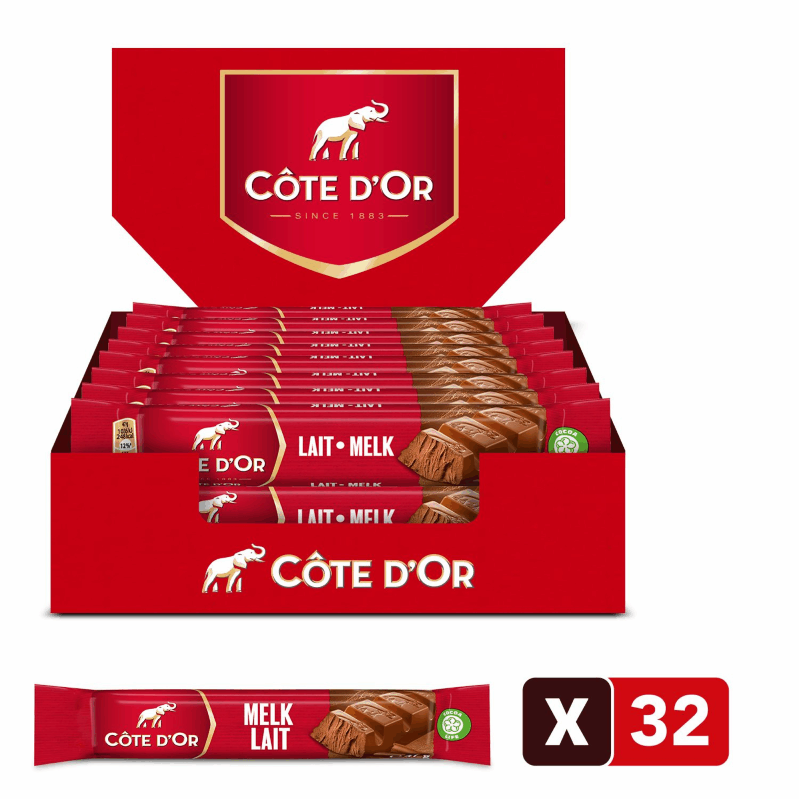 Cote d'or reep melk (32x 47gr)