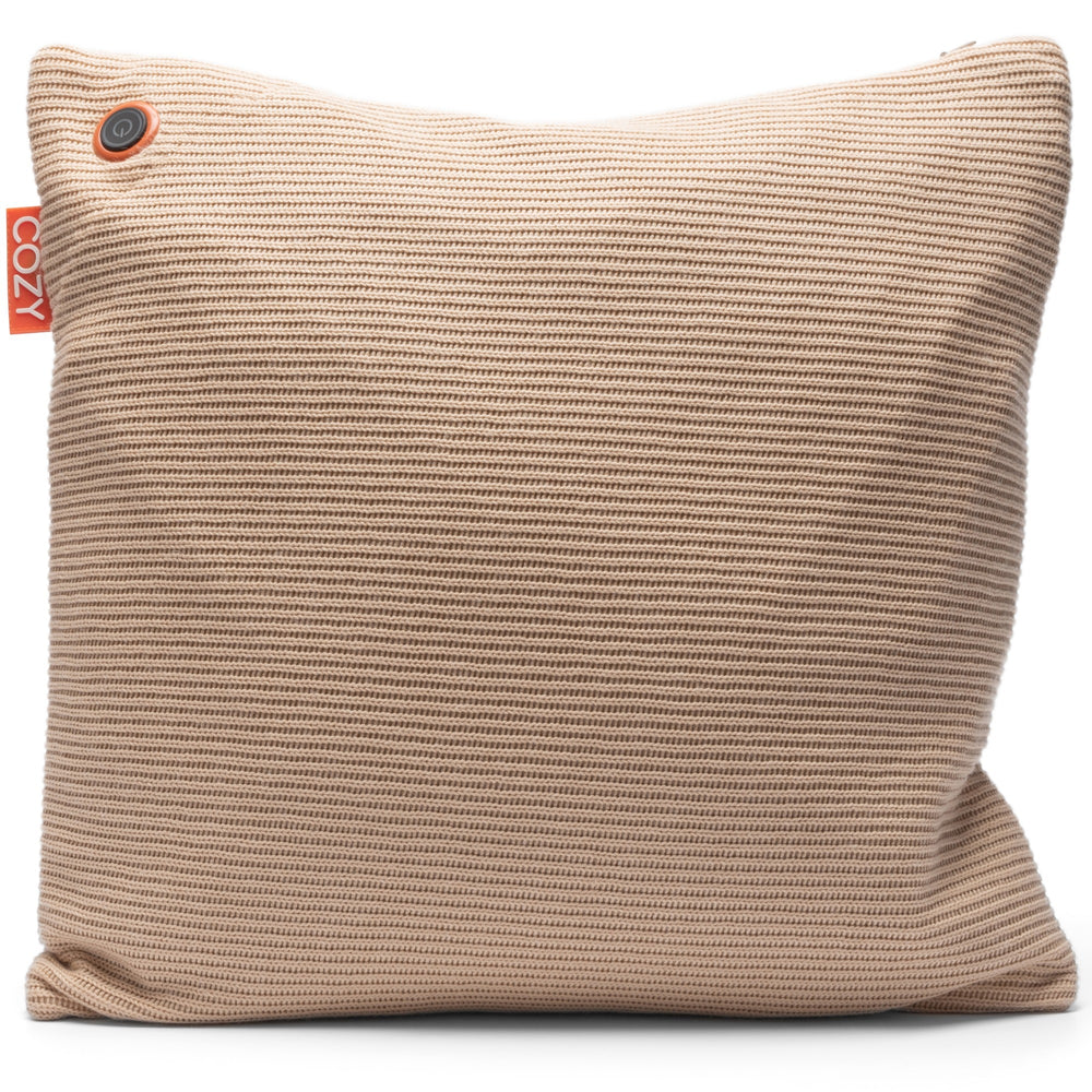 Cozy una knitted 45 x 45 cm draadloos warmtekussen (lichtbeige, powerbank 5000 mah)