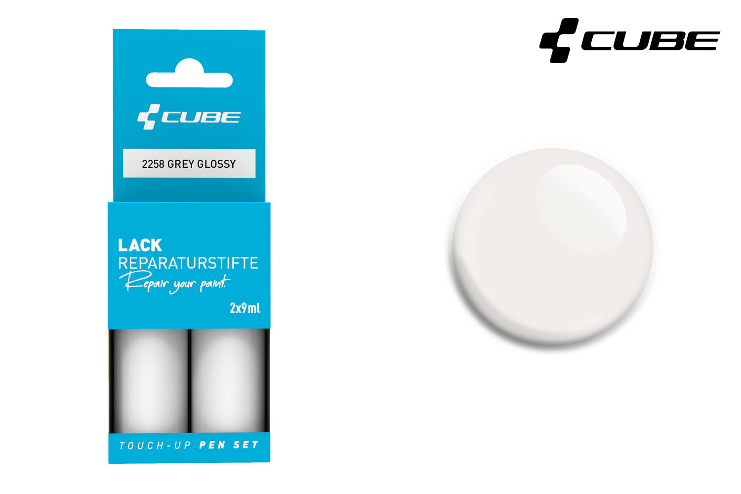 Cube touch-up pen set grey glossy
