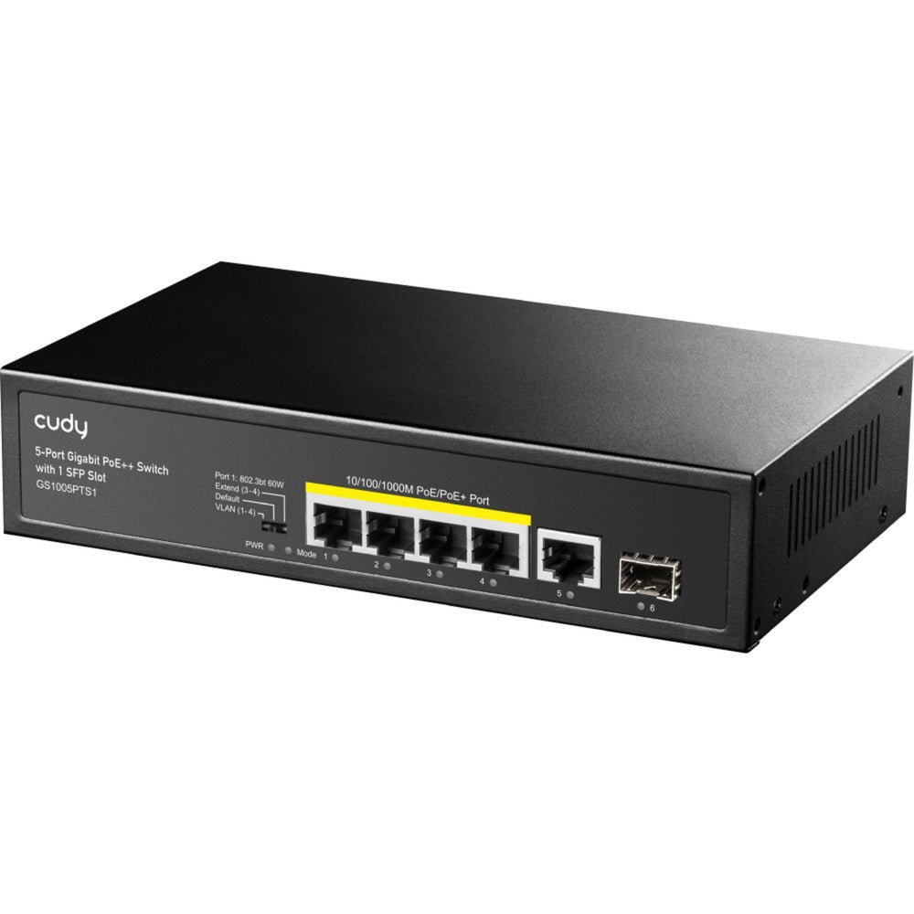 Cudy 5-poorts 10 100 1000 POE+-switch met 1 SFP-poort