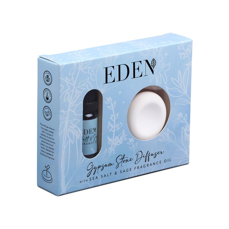 Eden zeezout salie gipsstenen diffuser en geurolieset