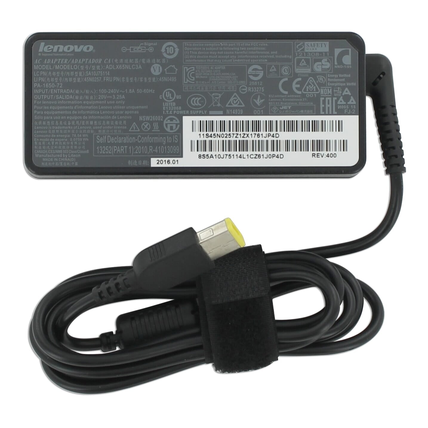 Lenovo Laptop Adapter 65W Vierkant